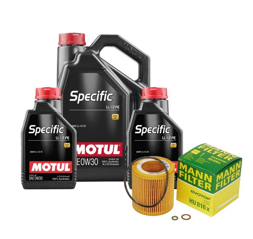 BMW Engine Oil Change Kit - Motul 11427953129 (0W30) (SPECIFIC LL-12 FE)